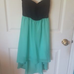 Strapless, High-Low Dress